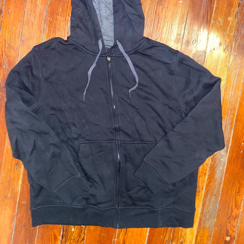 Banana Republic Factory Zip-up Hoodie XL Black